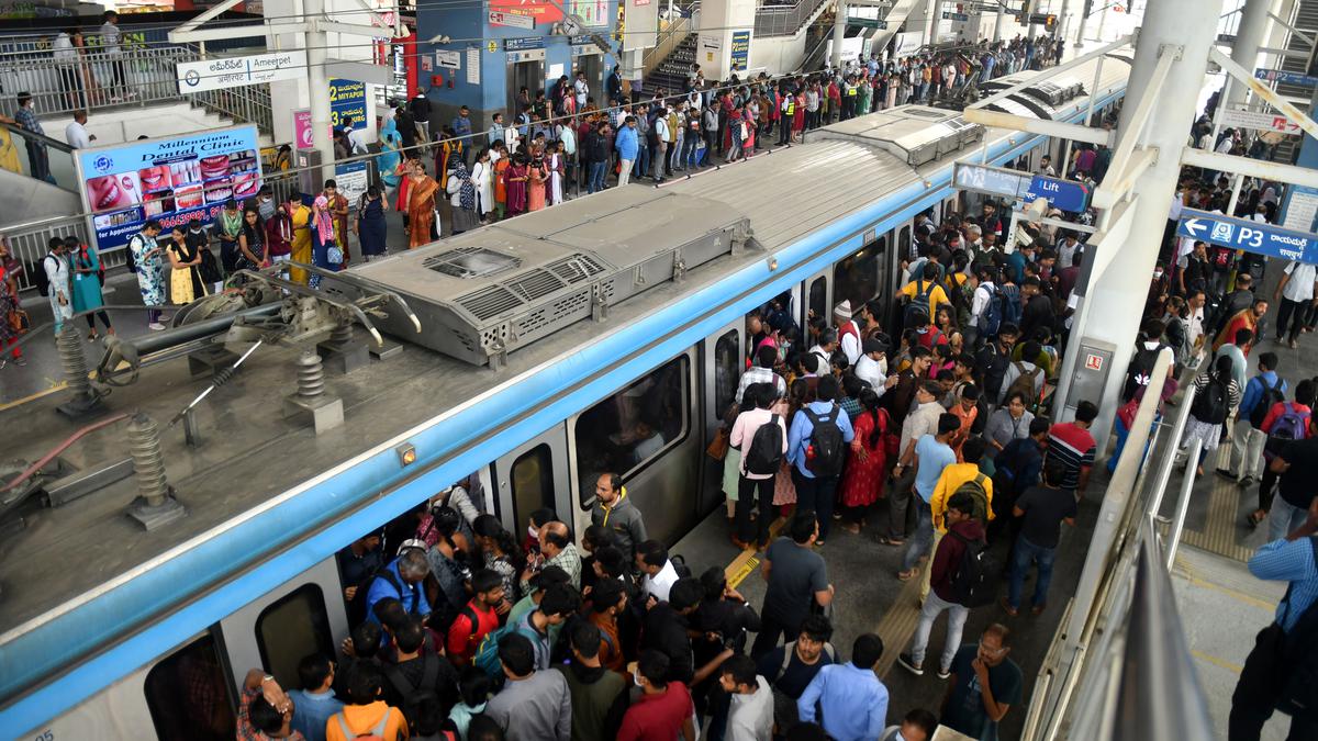 Hyderabad Metro Rail Services Extended Till Midnight For Numaish Visitors The Hindu